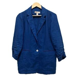 Michael Kors linen suit jacket, blue, size 10